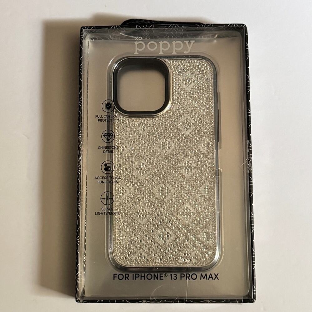 XO poppy Glitz & Glam Phone Case for IPhone 13 Pro Max